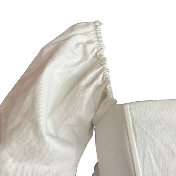 ✅7 For All Man Kind White Baby Doll Denim Dress - Picture 6 of 6